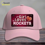 This Girl Loves Her Rockets Novelty License Plate Hat Cotton / Pink