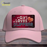 This Girl Loves Her Clippers Novelty License Plate Hat Cotton / Pink