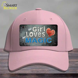 This Girl Loves Her Magic Novelty License Plate Hat Cotton / Pink