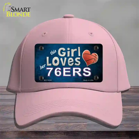 This Girl Loves Her 76ers Novelty License Plate Hat Cotton / Pink