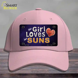 This Girl Loves Her Suns Novelty License Plate Hat Cotton / Pink