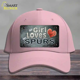 This Girl Loves Her Spurs Novelty License Plate Hat Cotton / Pink