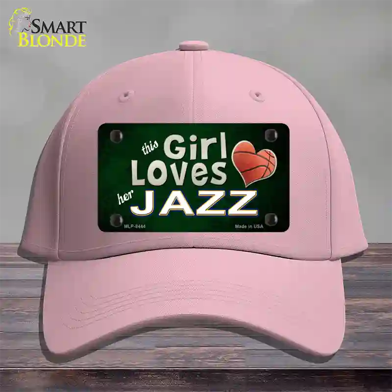 This Girl Loves Her Jazz Novelty License Plate Hat Cotton / Pink