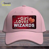 This Girl Loves Her Wizards Novelty License Plate Hat Cotton / Pink