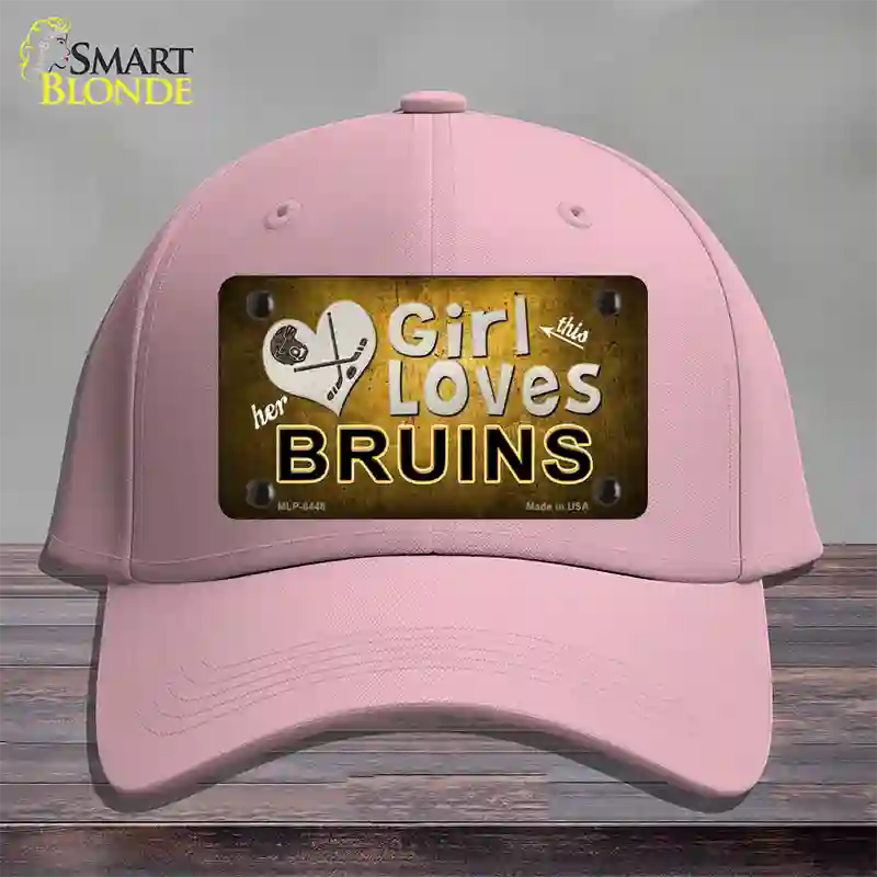 This Girl Loves Her Bruins Novelty License Plate Hat Cotton / Pink