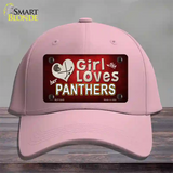 This Girl Loves Her Panthers Hockey Novelty License Plate Hat Cotton / Pink