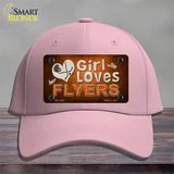 This Girl Loves Her Flyers Novelty License Plate Hat Cotton / Pink