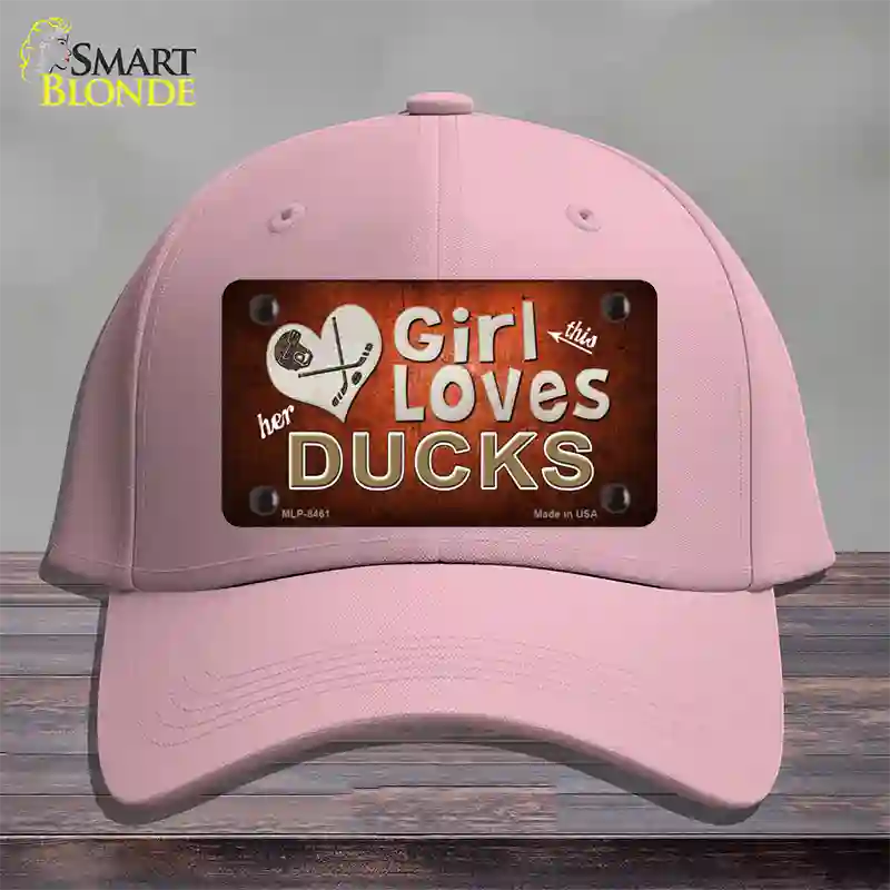 This Girl Loves Her Ducks Novelty License Plate Hat Cotton / Pink