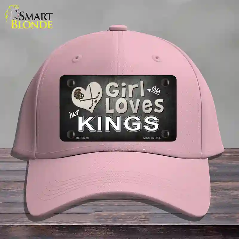 This Girl Loves Her Kings Hockey Novelty License Plate Hat Cotton / Pink