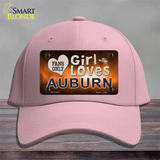 This Girl Loves Auburn Novelty License Plate Hat Cotton / Pink