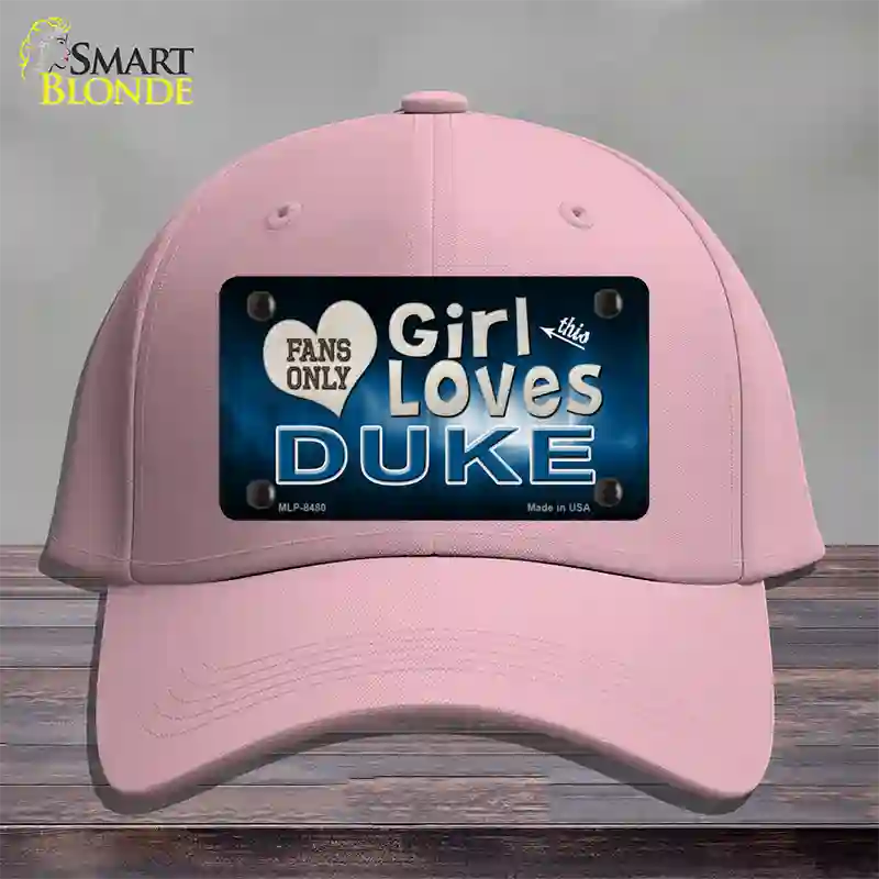 This Girl Loves Duke Novelty License Plate Hat Cotton / Pink