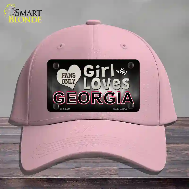 This Girl Loves Georgia Novelty License Plate Hat Cotton / Pink