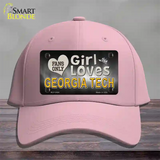 This Girl Loves Georgia Tech Novelty License Plate Hat Cotton / Pink