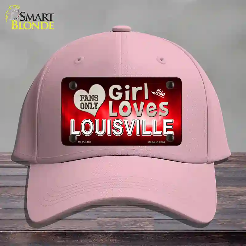 This Girl Loves Louisville Novelty License Plate Hat Cotton / Pink