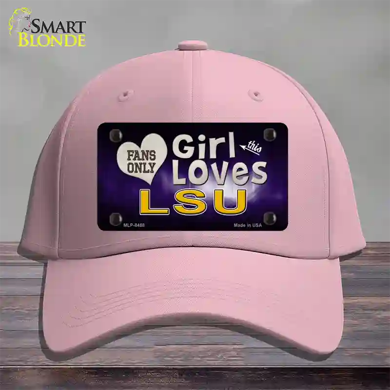 This Girl Loves LSU Novelty License Plate Hat Cotton / Pink