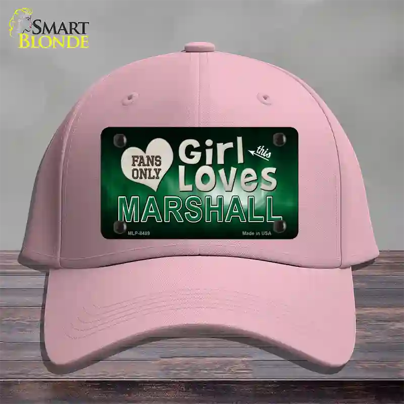 This Girl Loves Marshall Novelty License Plate Hat Cotton / Pink