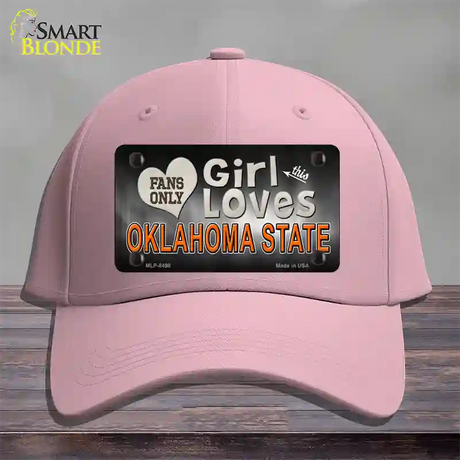 This Girl Loves Oklahoma State Novelty License Plate Hat Cotton / Pink