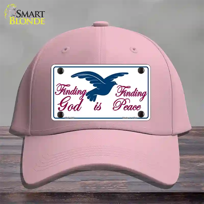 Finding God Finding Peace Novelty License Plate Hat Cotton / Pink