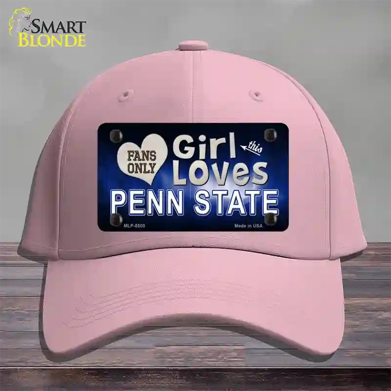 This Girl Loves Penn State Novelty License Plate Hat Cotton / Pink