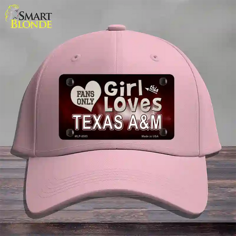 This Girl Loves Texas A&M Novelty License Plate Hat Cotton / Pink