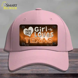 This Girl Loves Texas Novelty License Plate Hat Cotton / Pink