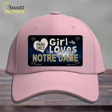 This Girl Loves Notre Dame Novelty License Plate Hat Cotton / Pink