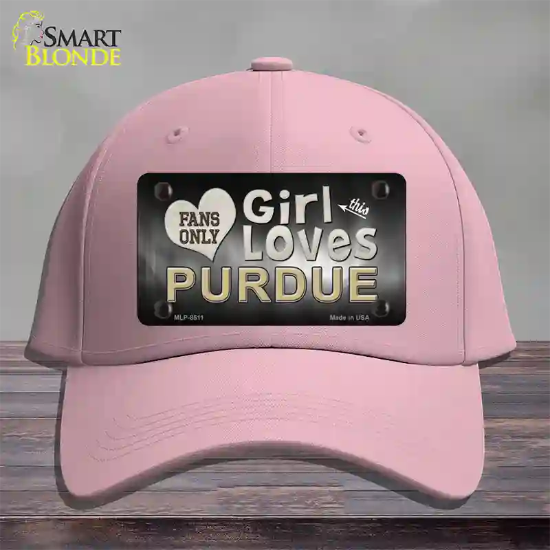 This Girl Loves Purdue Novelty License Plate Hat Cotton / Pink