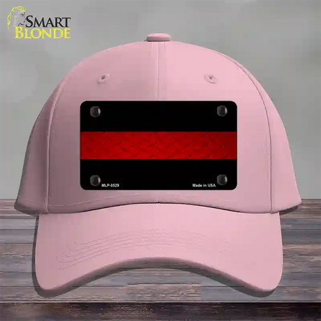 Fire Diamond Thin Red Line Novelty License Plate Hat Cotton / Pink