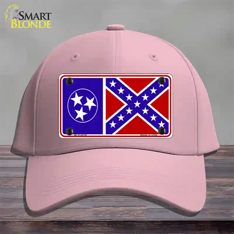 Confederate Flag Tennessee Novelty License Plate Hat Cotton / Pink