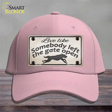 Gate Open Novelty License Plate Hat Cotton / Pink