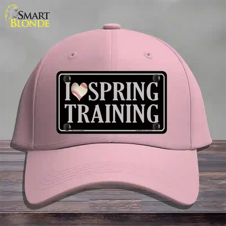 I Love Spring Training Novelty License Plate Hat Cotton / Pink