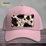 Cowgirl Cow Novelty License Plate Hat Cotton / Pink