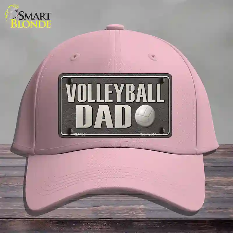 Volleyball Dad Novelty License Plate Hat Cotton / Pink