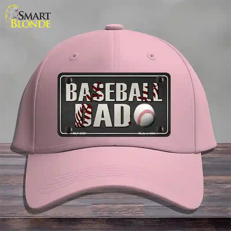 Baseball Dad Novelty License Plate Hat Cotton / Pink