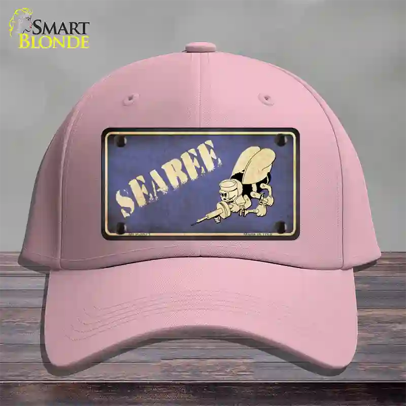 Seabee Novelty License Plate Hat Cotton / Pink