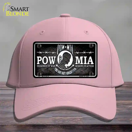 POW MIA Novelty License Plate Hat Cotton / Pink