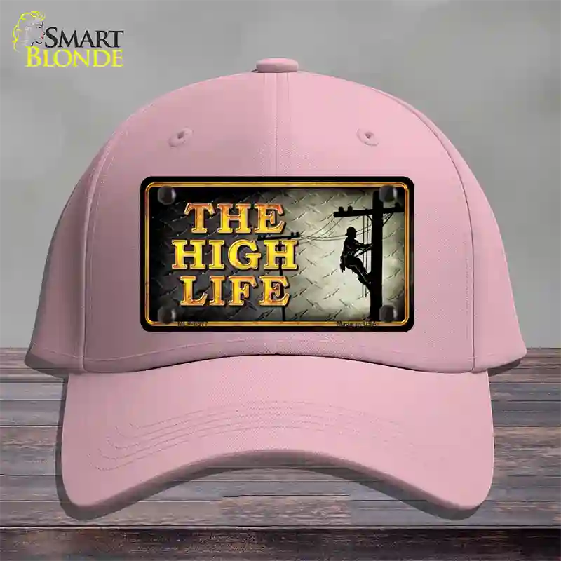 The High Life Novelty License Plate Hat Cotton / Pink