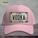 I Love Vodka Novelty License Plate Hat Cotton / Pink