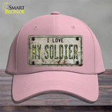 I Love My Solider Novelty License Plate Hat Cotton / Pink