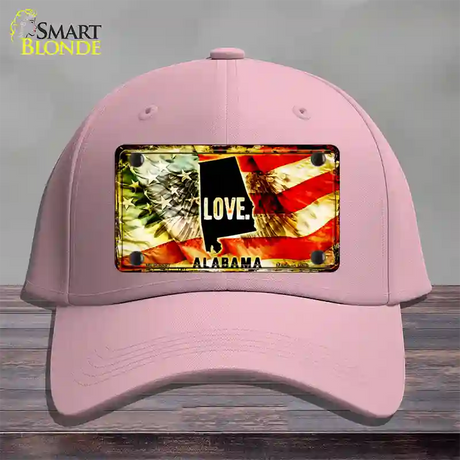 Alabama Love Novelty License Plate Hat Cotton / Pink