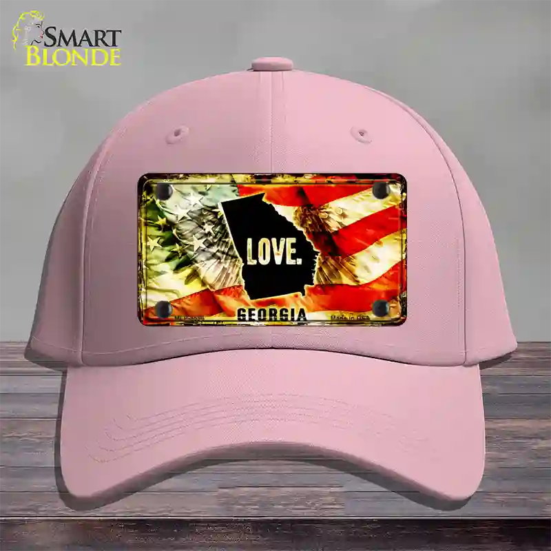 Georgia Love Novelty License Plate Hat Cotton / Pink