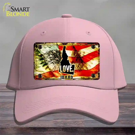 Idaho Love Novelty License Plate Hat Cotton / Pink