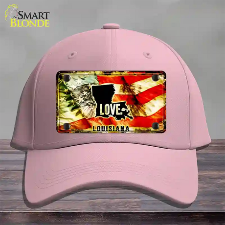 Louisiana Love Novelty License Plate Hat Cotton / Pink