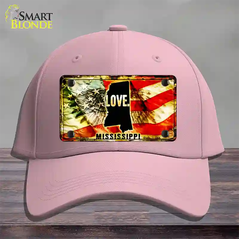 Mississippi Love Novelty License Plate Hat Cotton / Pink