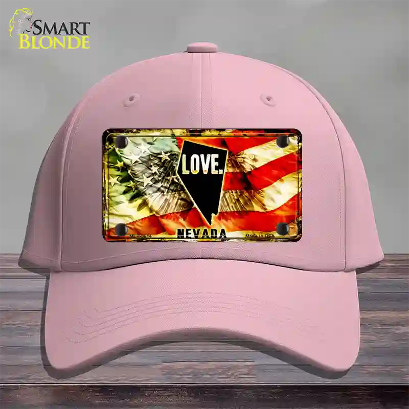 Nevada Love Novelty License Plate Hat Cotton / Pink