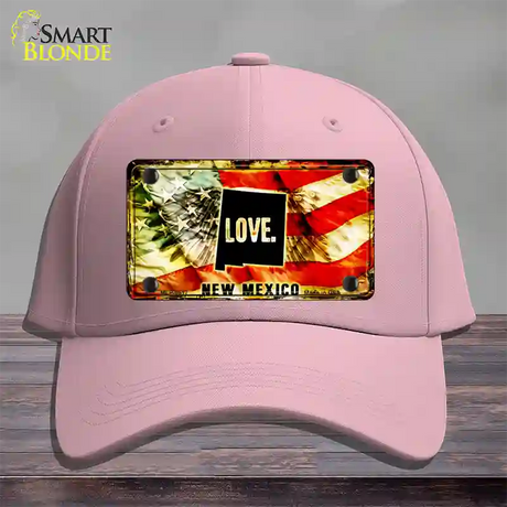 New Mexico Love Novelty License Plate Hat Cotton / Pink