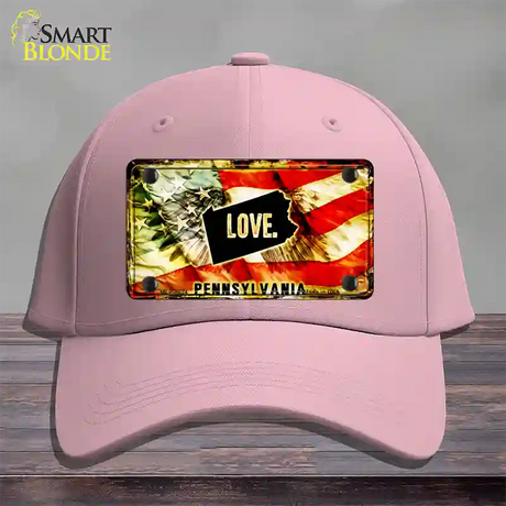 Pennsylvania Love Novelty License Plate Hat Cotton / Pink