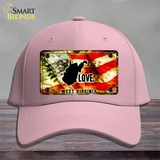 West Virginia Love Novelty License Plate Hat Cotton / Pink