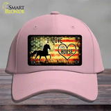 I Love My Horse Novelty License Plate Hat Cotton / Pink