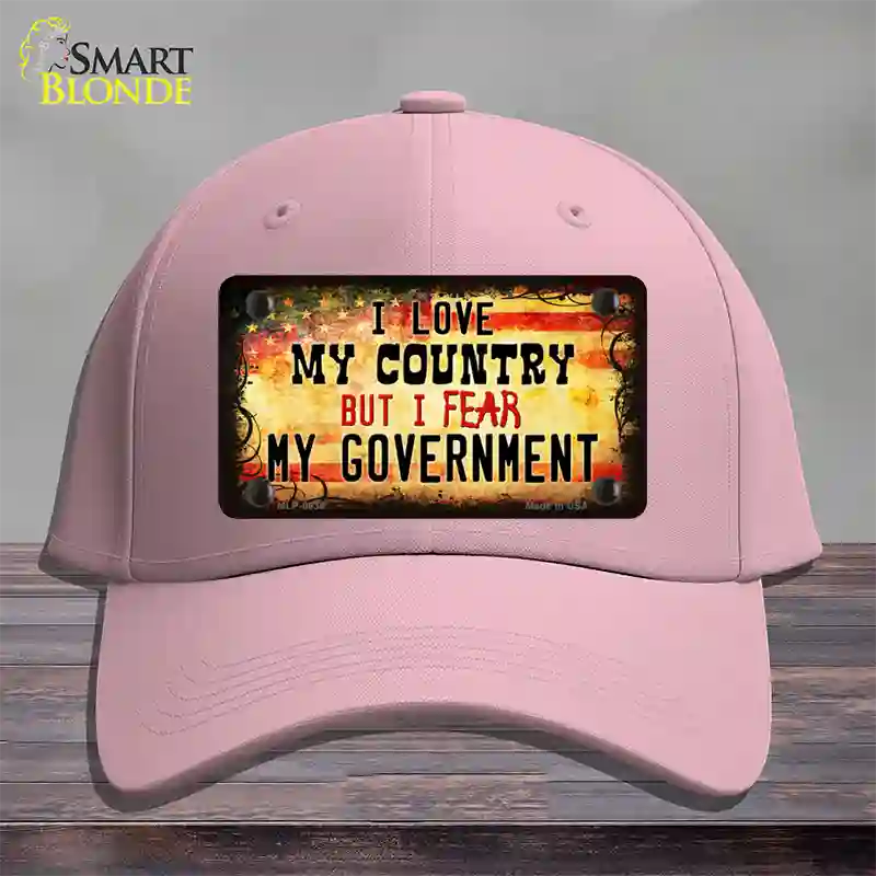 I Love My Country Novelty License Plate Hat Cotton / Pink